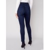 Pull-On Jeans with Snap Button Hem - Blue Black Pull-On Jeans with Snap Button Hem - Blue Black