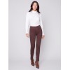 Pull-On Twill Pants with Snap Button Hem - Chocolate Pull-On Twill Pants with Snap Button Hem - Chocolate