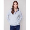 Quarter Zip Funnel Neck Sweater - Snowflake Quarter Zip Funnel Neck Sweater - Snowflake
