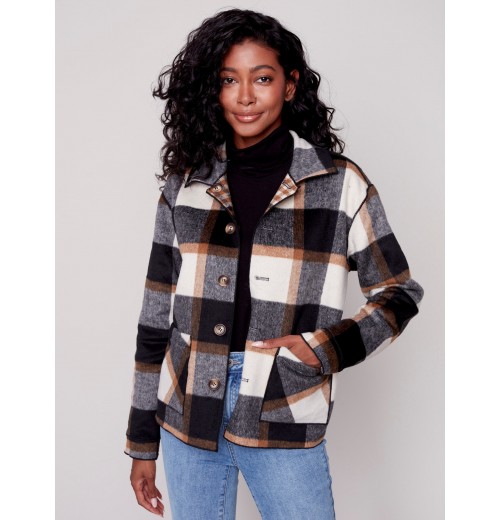 Reversible Plaid Jacket - Truffle Reversible Plaid Jacket - Truffle