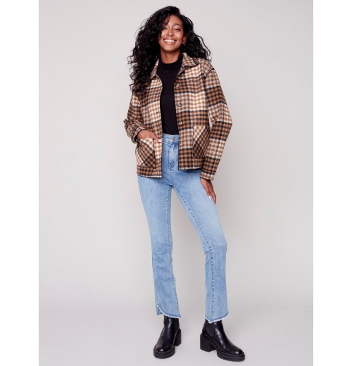 Reversible Plaid Jacket - Truffle Reversible Plaid Jacket - Truffle