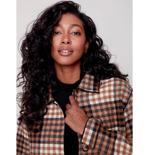 Reversible Plaid Jacket - Truffle Reversible Plaid Jacket - Truffle
