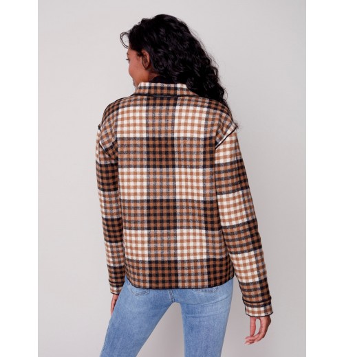 Reversible Plaid Jacket - Truffle Reversible Plaid Jacket - Truffle