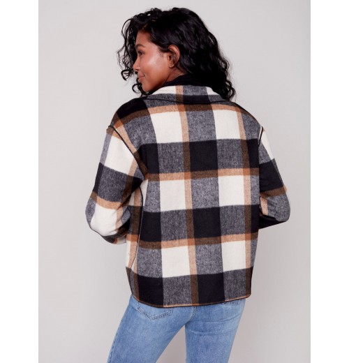 Reversible Plaid Jacket - Truffle Reversible Plaid Jacket - Truffle