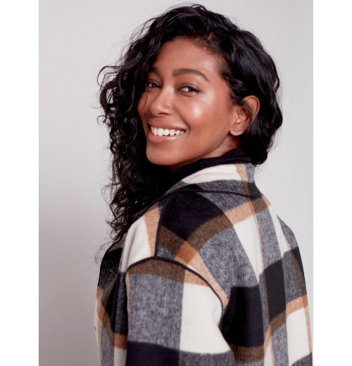 Reversible Plaid Jacket - Truffle Reversible Plaid Jacket - Truffle
