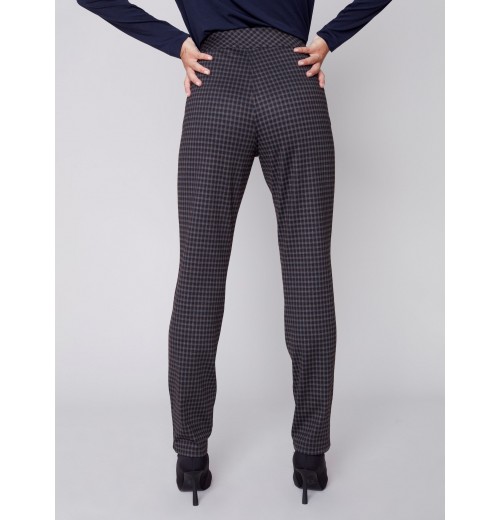Reversible Printed Ponte Pants - Chocolate Reversible Printed Ponte Pants - Chocolate