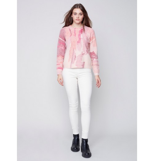 Reversible Printed Sweater - Orchid Reversible Printed Sweater - Orchid