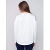 Satin and Jersey Knit Top - Ecru Satin and Jersey Knit Top - Ecru