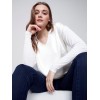 Satin and Jersey Knit Top - Ecru Satin and Jersey Knit Top - Ecru