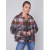 Short Plaid Boiled Wool Jacket - Spruce Short Plaid Boiled Wool Jacket - Spruce
