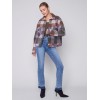 Short Plaid Boiled Wool Jacket - Spruce Short Plaid Boiled Wool Jacket - Spruce