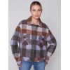 Short Plaid Boiled Wool Jacket - Spruce Short Plaid Boiled Wool Jacket - Spruce