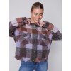 Short Plaid Boiled Wool Jacket - Spruce Short Plaid Boiled Wool Jacket - Spruce