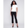 Short-Sleeved Super Stretch Top - White Short-Sleeved Super Stretch Top - White