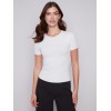 Short-Sleeved Super Stretch Top - Natural Short-Sleeved Super Stretch Top - Natural
