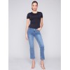 Short-Sleeved Super Stretch Top - Black Short-Sleeved Super Stretch Top - Black