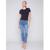 Short-Sleeved Super Stretch Top - Black Short-Sleeved Super Stretch Top - Black