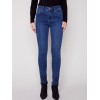 Skinny Jeans with Embroidered Scalloped Hem - Blue Jean Skinny Jeans with Embroidered Scalloped Hem - Blue Jean