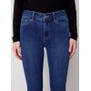 Skinny Jeans with Embroidered Scalloped Hem - Blue Jean Skinny Jeans with Embroidered Scalloped Hem - Blue Jean
