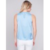 Sleeveless Satin Top - Sky Sleeveless Satin Top - Sky