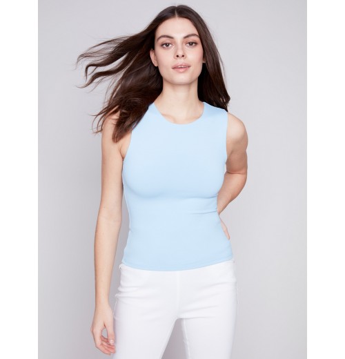 Sleeveless Super Stretch Top - Sky Sleeveless Super Stretch Top - Sky