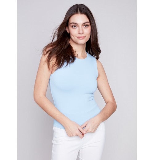 Sleeveless Super Stretch Top - Sky Sleeveless Super Stretch Top - Sky