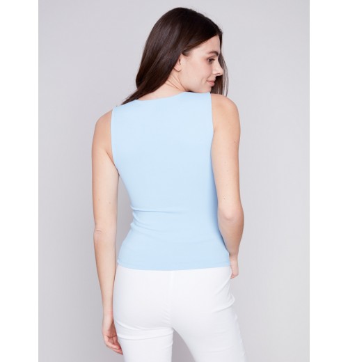 Sleeveless Super Stretch Top - Sky Sleeveless Super Stretch Top - Sky
