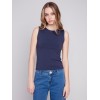 Sleeveless Super Stretch Top - Navy Sleeveless Super Stretch Top - Navy
