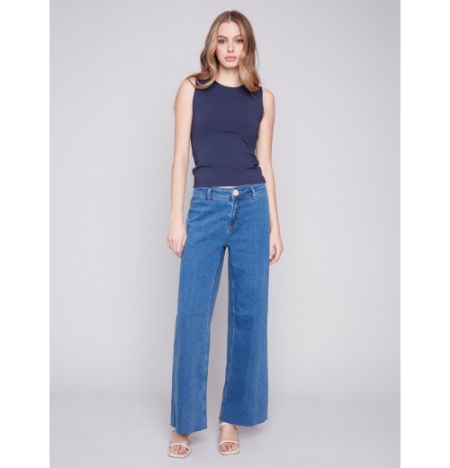 Sleeveless Super Stretch Top - Navy Sleeveless Super Stretch Top - Navy