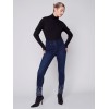 Slim Leg Jeans with Geometric Embroidery - Blue Black Slim Leg Jeans with Geometric Embroidery - Blue Black