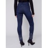 Slim Leg Jeans with Geometric Embroidery - Blue Black Slim Leg Jeans with Geometric Embroidery - Blue Black