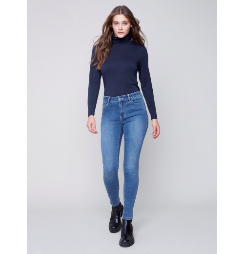 Soft Stretch Skinny Jeans - Medium Blue Soft Stretch Skinny Jeans - Medium Blue
