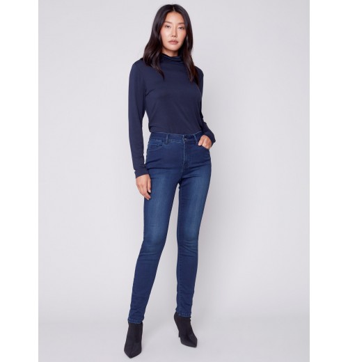 Soft Stretch Skinny Jeans - Blue Black Soft Stretch Skinny Jeans - Blue Black