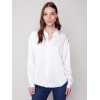 Solid Gutsy Satin Shirt - Ecru Solid Gutsy Satin Shirt - Ecru