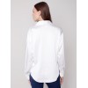 Solid Gutsy Satin Shirt - Ecru Solid Gutsy Satin Shirt - Ecru