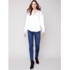 Solid Gutsy Satin Shirt - Ecru Solid Gutsy Satin Shirt - Ecru