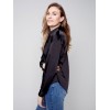 Solid Gutsy Satin Shirt - Black Solid Gutsy Satin Shirt - Black