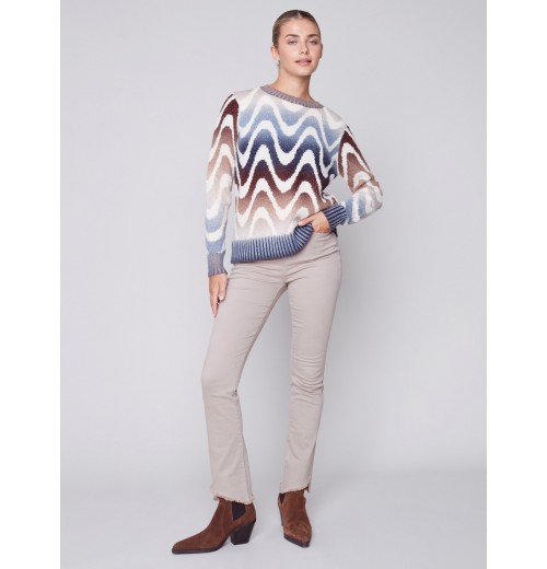 Space Dye Knit Sweater - Denim Space Dye Knit Sweater - Denim