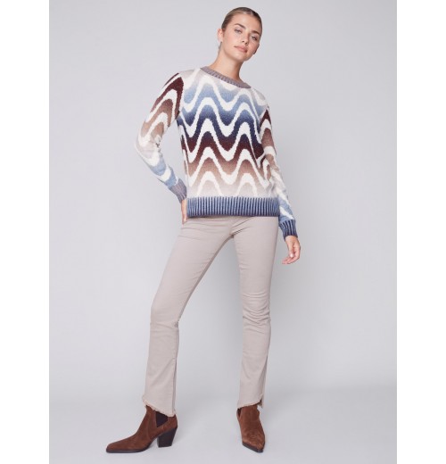 Space Dye Knit Sweater - Denim Space Dye Knit Sweater - Denim