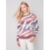 Space Dye Knit Sweater - Ruby Space Dye Knit Sweater - Ruby