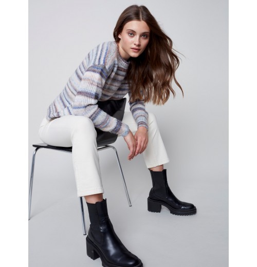 Space Dye Pull-Over Sweater - Spruce Space Dye Pull-Over Sweater - Spruce