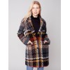 Straight Cut Bouclé Knit Coat - Gold Straight Cut Bouclé Knit Coat - Gold