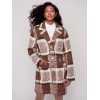 Straight Cut Bouclé Knit Coat - Powder Straight Cut Bouclé Knit Coat - Powder