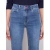 Straight Leg Jeans with Folded Cuff - Medium Blue Straight Leg Jeans with Folded Cuff - Medium Blue