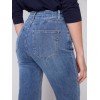 Straight Leg Jeans with Folded Cuff - Medium Blue Straight Leg Jeans with Folded Cuff - Medium Blue