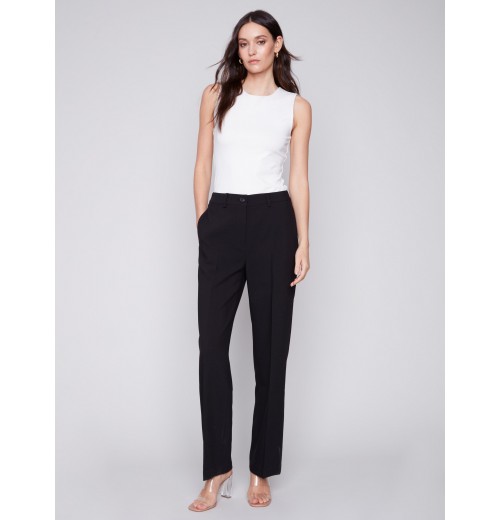 Straight Leg Pants - Black Straight Leg Pants - Black