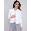 Stretch Denim Jacket - White Stretch Denim Jacket - White
