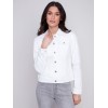 Stretch Denim Jacket - White Stretch Denim Jacket - White