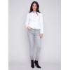 Stretch Denim Jacket - White Stretch Denim Jacket - White