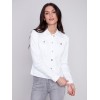 Stretch Denim Jacket - White Stretch Denim Jacket - White